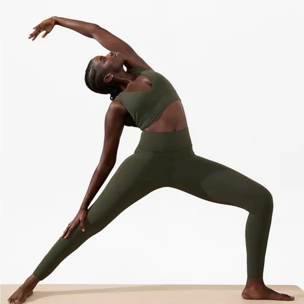 Athleta Olive Green High-Waist Leggings